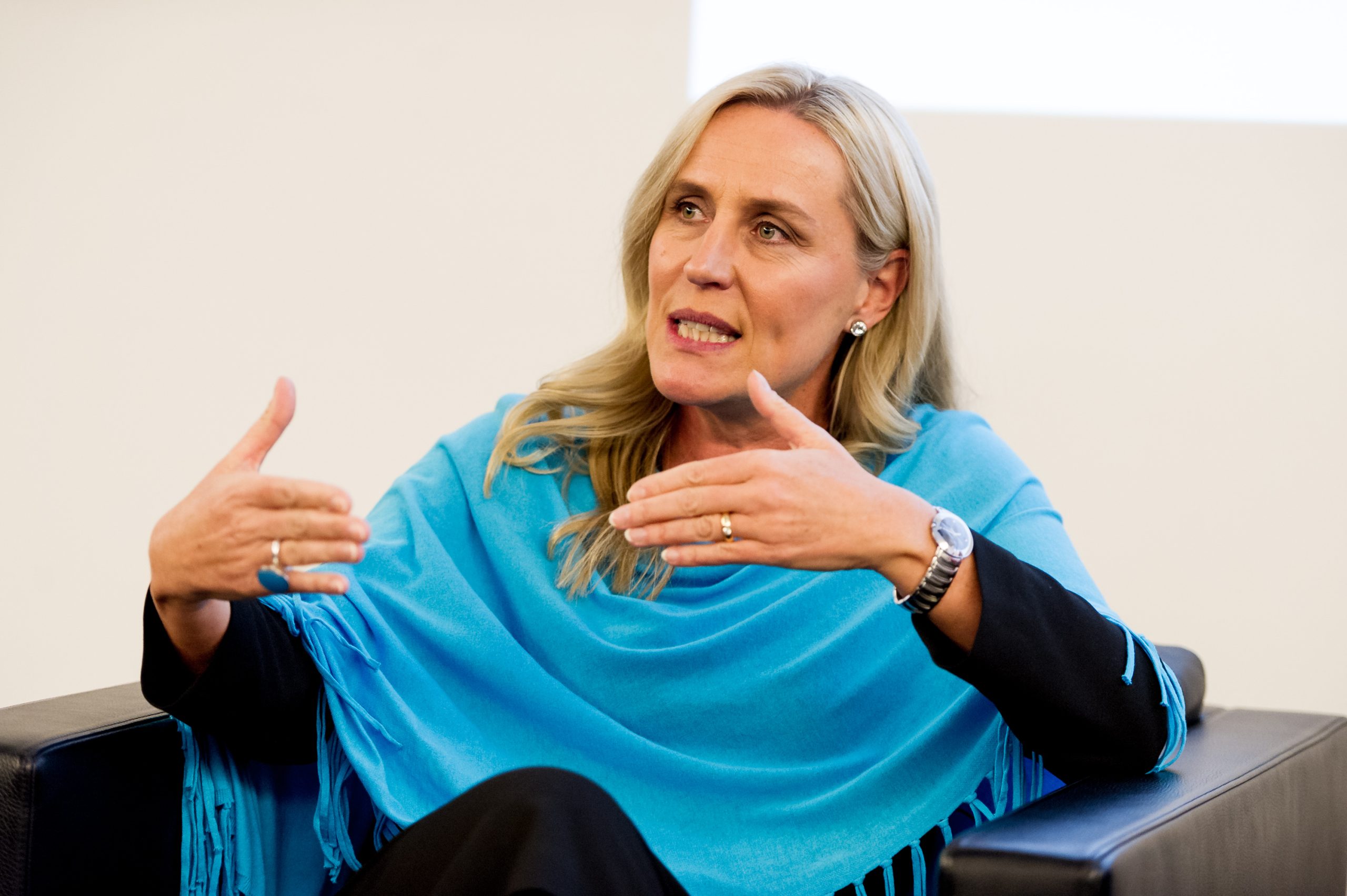 Photo of Iris Bohnet speaking to an audience