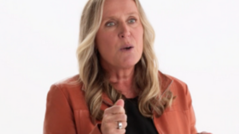 Still of Iris Bohnet speaking with Economist Impact logo